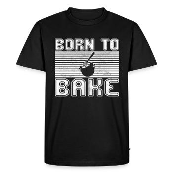 Bake - Men's Premium Organic T-Shirt - black - Front - Nico (187cm)