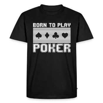 Poker - Men's Premium Organic T-Shirt - black - Front - Nico (187cm)