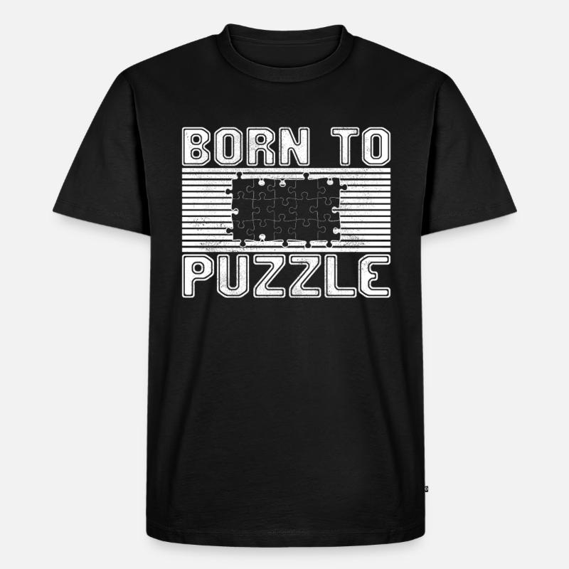 Puzzeln - Männer Premium Bio T-Shirt - Schwarz