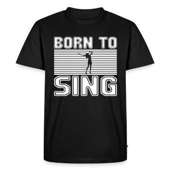 Chanter - T-shirt Premium bio Homme - noir - Devant - Nico (187cm)