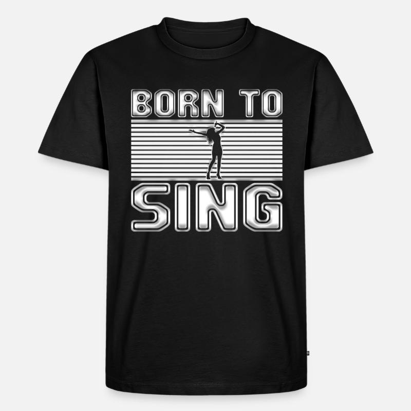 Singen - Männer Premium Bio T-Shirt - Schwarz
