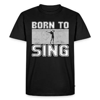 Chanter - T-shirt Premium bio Homme - noir - Devant - Nico (187cm)