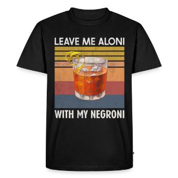 Negroni Cocktail Design for Negroni Drinkers - Men's Premium Organic T-Shirt - black - Front - Nico (187cm)
