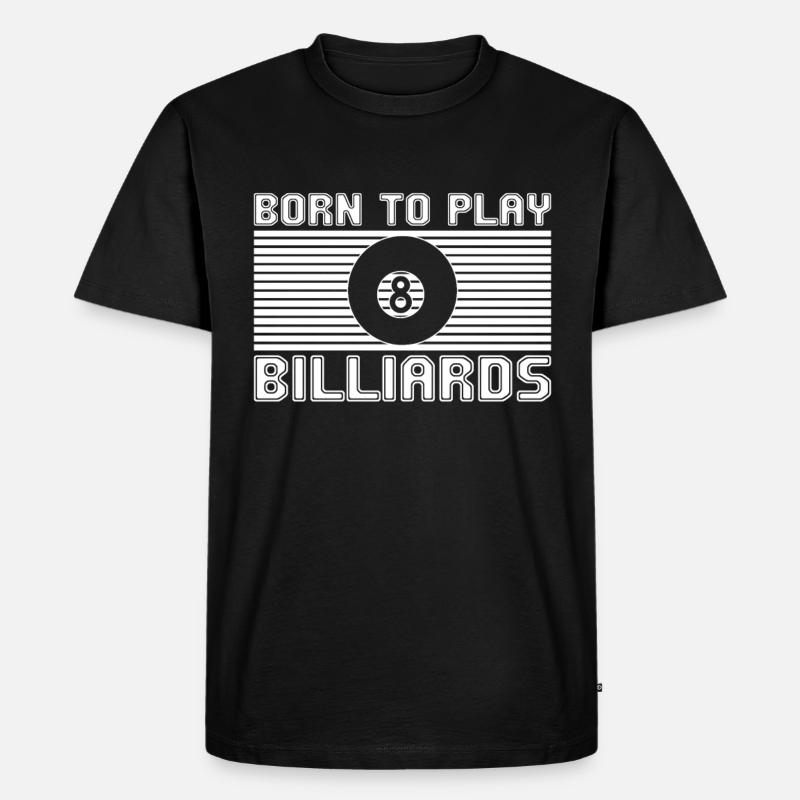 Billiard - Männer Premium Bio T-Shirt - Schwarz