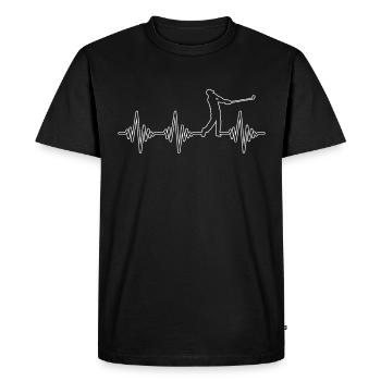 Golf Heartbeat - T-shirt Premium bio Homme - noir - Devant - Nico (187cm)