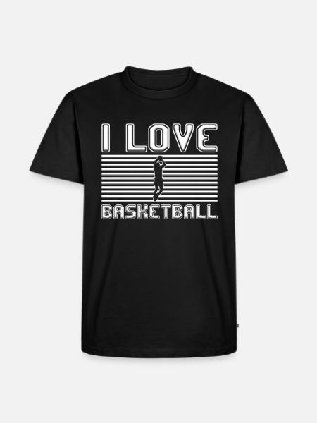 I love basketball - Men's Premium Organic T-Shirt - black