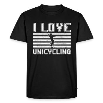 J’adore le monocyclisme - T-shirt Premium bio Homme - noir - Devant - Nico (187cm)