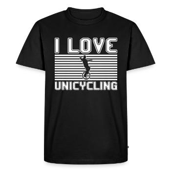 J’adore le monocyclisme - T-shirt Premium bio Homme - noir - Devant - Nico (187cm)