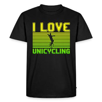 J’adore le monocyclisme - T-shirt Premium bio Homme - noir - Devant - Nico (187cm)