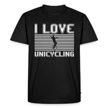 J’adore le monocyclisme - T-shirt Premium bio Homme - noir - Devant - Nico (187cm)