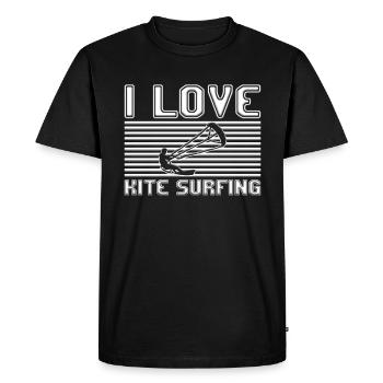 I love kite surfing - Men's Premium Organic T-Shirt - black - Front - Nico (187cm)