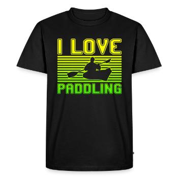 J’adore pagayer - T-shirt Premium bio Homme - noir - Devant - Nico (187cm)