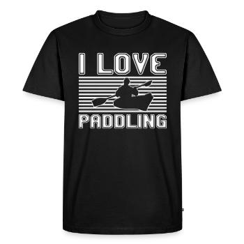 J’adore pagayer - T-shirt Premium bio Homme - noir - Devant - Nico (187cm)