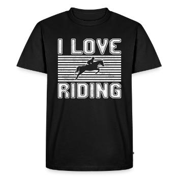 J’adore rouler - T-shirt Premium bio Homme - noir - Devant - Nico (187cm)