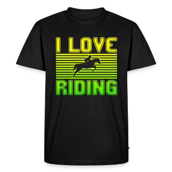 J’adore rouler - T-shirt Premium bio Homme - noir - Devant - Nico (187cm)
