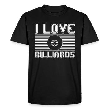 J’adore le billard - T-shirt Premium bio Homme - noir - Devant - Nico (187cm)