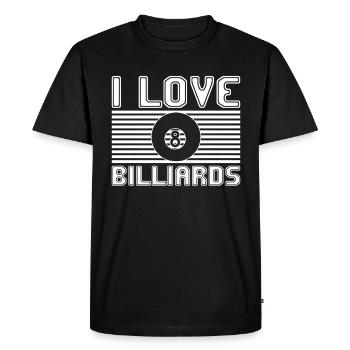 J’adore le billard - T-shirt Premium bio Homme - noir - Devant - Nico (187cm)