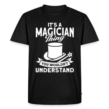 Magician Party Magic Tricks Performer Magician - Men's Premium Organic T-Shirt - black - Front - Nico (187cm)