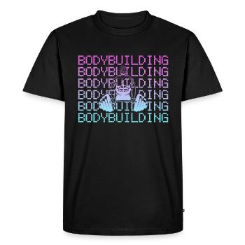 culturisme - T-shirt Premium bio Homme - noir - Devant - Nico (187cm)