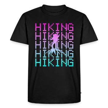 Randonnée Alpinisme - T-shirt Premium bio Homme - noir - Devant - Nico (187cm)