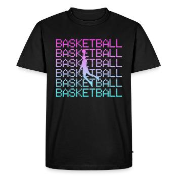 Basket-ball - T-shirt Premium bio Homme - noir - Devant - Nico (187cm)