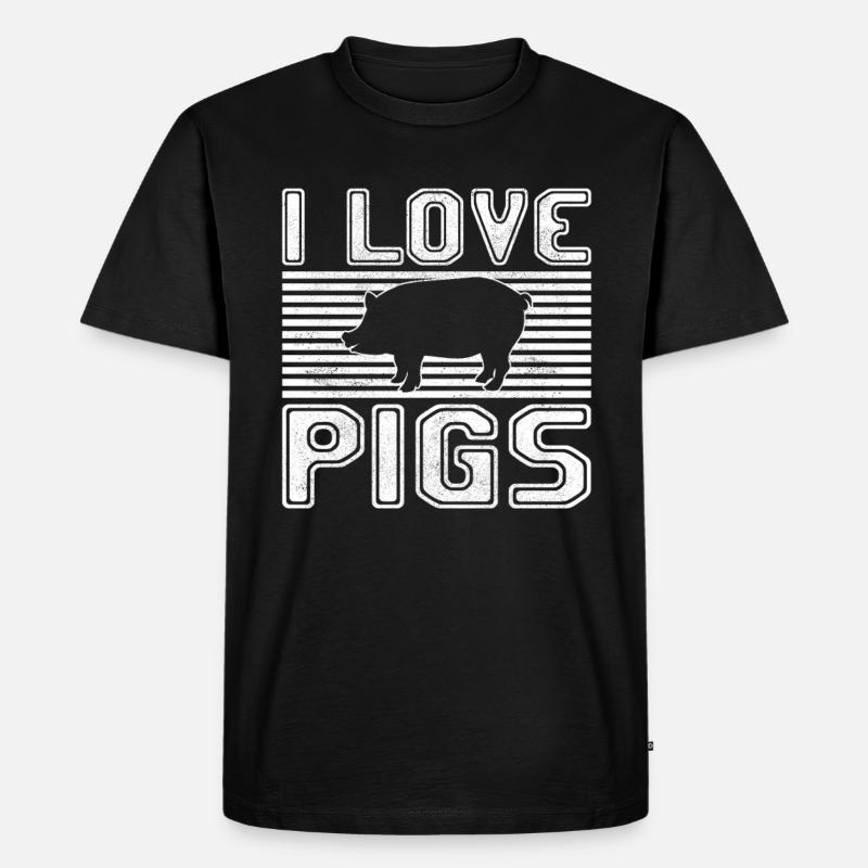 J’adore les cochons - T-shirt Premium bio Homme - noir