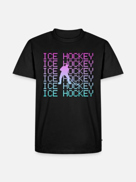Eishockey - Männer Premium Bio T-Shirt - Schwarz