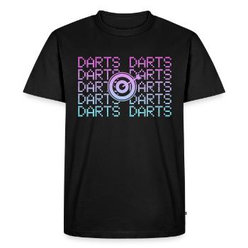 Dart Darts - Men's Premium Organic T-Shirt - black - Front - Nico (187cm)