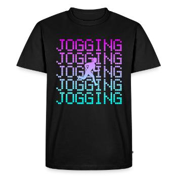 Faire du jogging - T-shirt Premium bio Homme - noir - Devant - Nico (187cm)