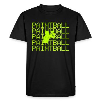Paintball - T-shirt Premium bio Homme - noir - Devant - Nico (187cm)