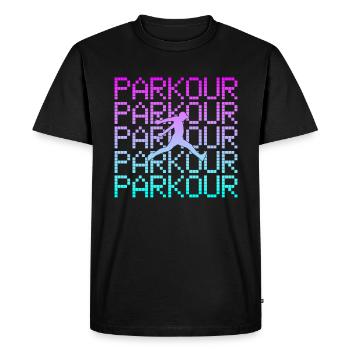 parkour - T-shirt Premium bio Homme - noir - Devant - Nico (187cm)
