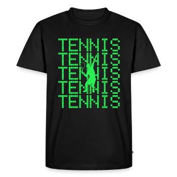 Tennis - T-shirt Premium bio Homme - noir - Devant - Nico (187cm)