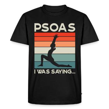 Psoas Physical Therapy - Men's Premium Organic T-Shirt - black - Front - Nico (187cm)