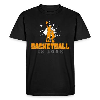 Basketball Saying - Men's Premium Organic T-Shirt - black - Front - Nico (187cm)