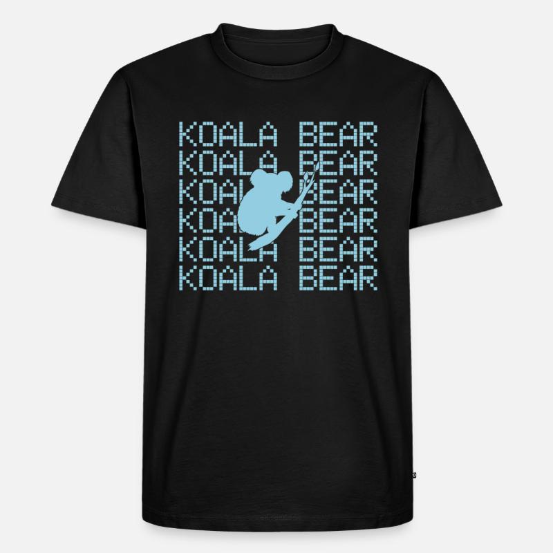 Koala Bär - Männer Premium Bio T-Shirt - Schwarz