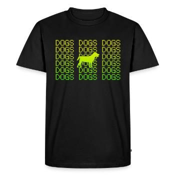 Canine - T-shirt Premium bio Homme - noir - Devant - Nico (187cm)