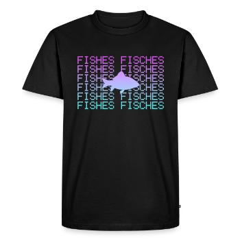 Pisces - Men's Premium Organic T-Shirt - black - Front - Nico (187cm)