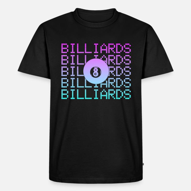 Billiard - Männer Premium Bio T-Shirt - Schwarz