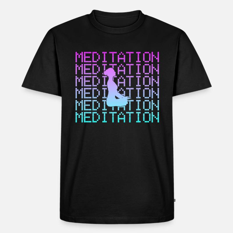 Meditation - Men's Premium Organic T-Shirt - black