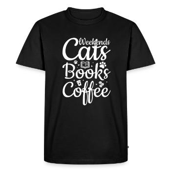 Chat Pet Disant Cat Lover Propriétaire - T-shirt Premium bio Homme - noir - Devant - Nico (187cm)