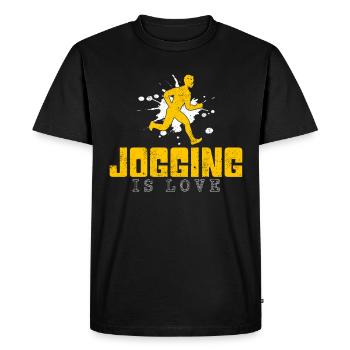 Dicton de jogging - T-shirt Premium bio Homme - noir - Devant - Nico (187cm)