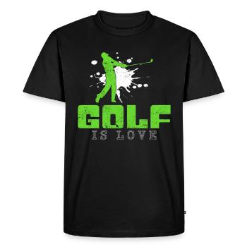 Dicton golf - T-shirt Premium bio Homme - noir - Devant - Nico (187cm)