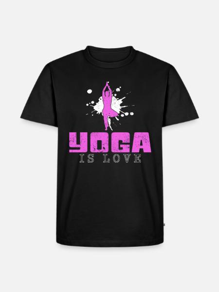 Yoga Saying - Men's Premium Organic T-Shirt - black