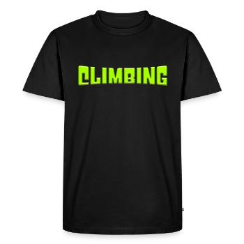 Grimper - T-shirt Premium bio Homme - noir - Devant - Nico (187cm)