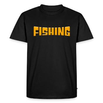 Angling - Men's Premium Organic T-Shirt - black - Front - Nico (187cm)