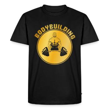 Culturisme - T-shirt Premium bio Homme - noir - Devant - Nico (187cm)
