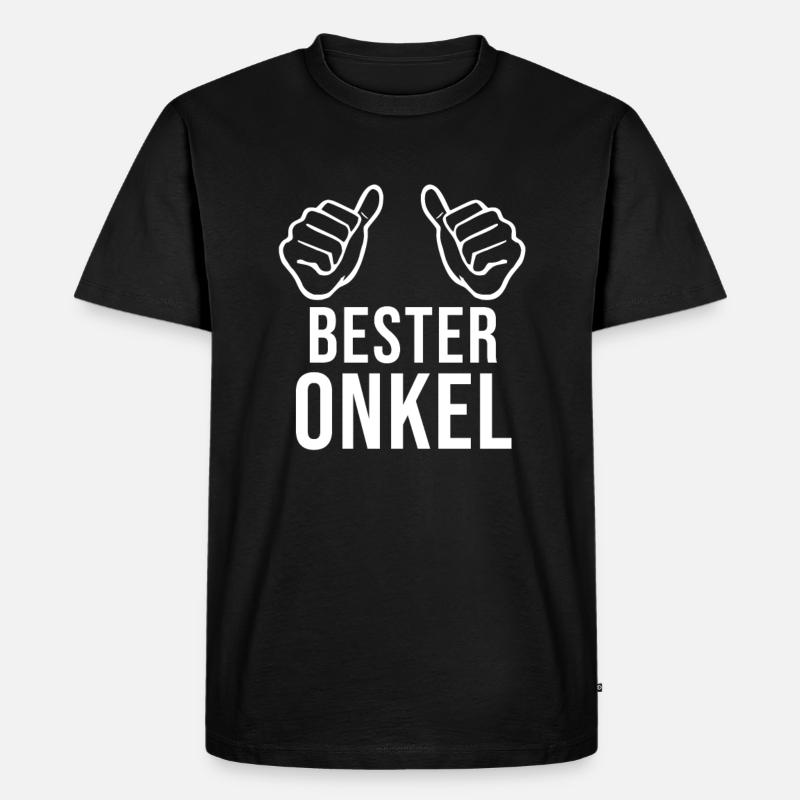 Bester Onkel - Männer Premium Bio T-Shirt - Schwarz