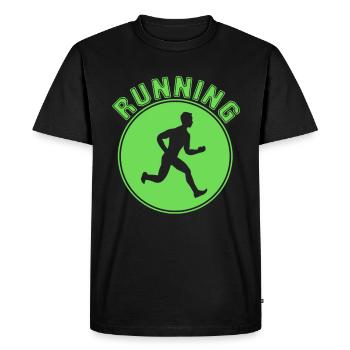 Faire du jogging - T-shirt Premium bio Homme - noir - Devant - Nico (187cm)