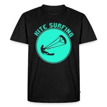 Kite surfen - Männer Premium Bio T-Shirt - Schwarz - Vorne - Nico (187cm)