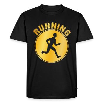 Faire du jogging - T-shirt Premium bio Homme - noir - Devant - Nico (187cm)